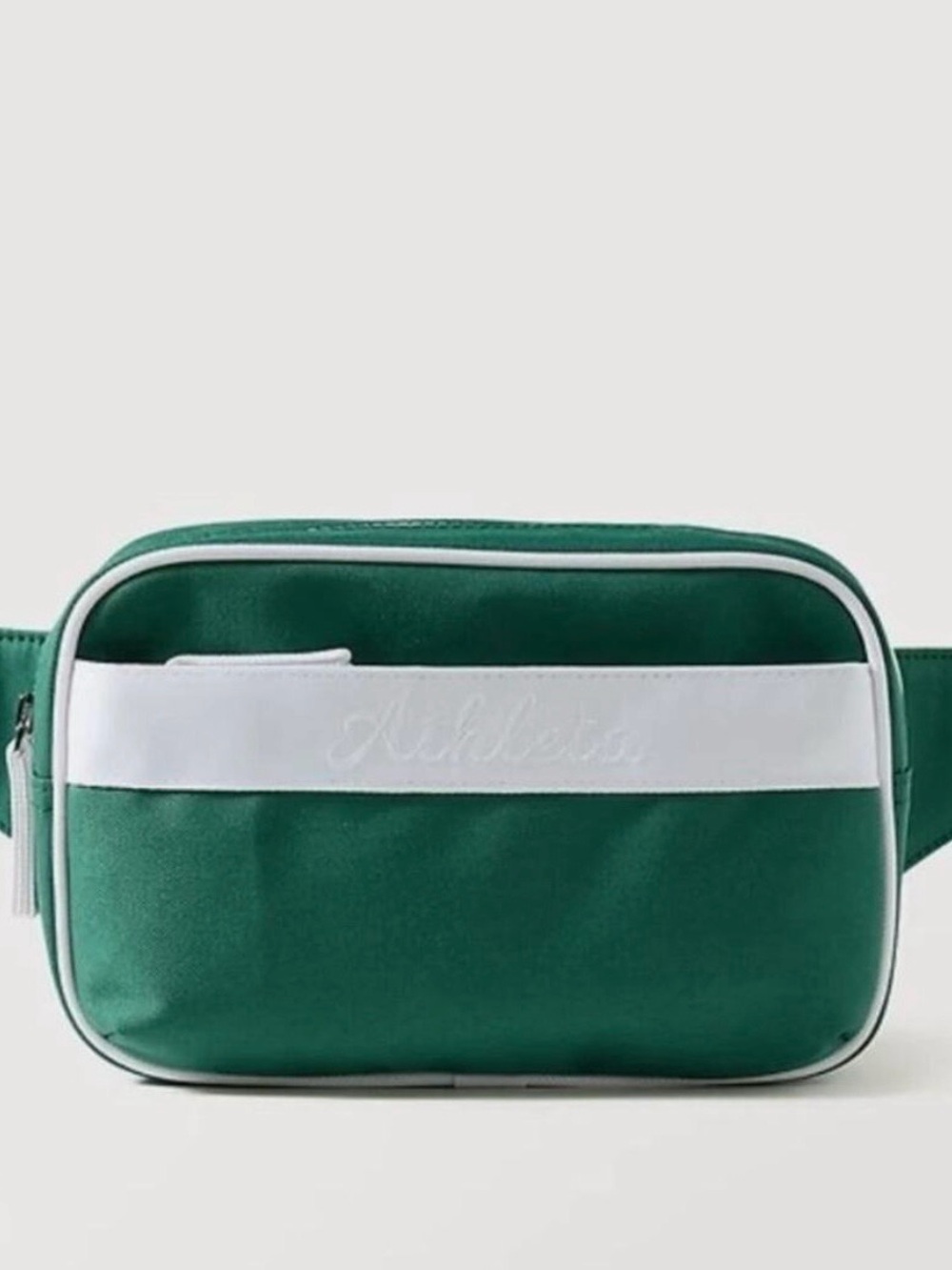 Athleta Retro Green and White Crossbody Bag Fanny Pack